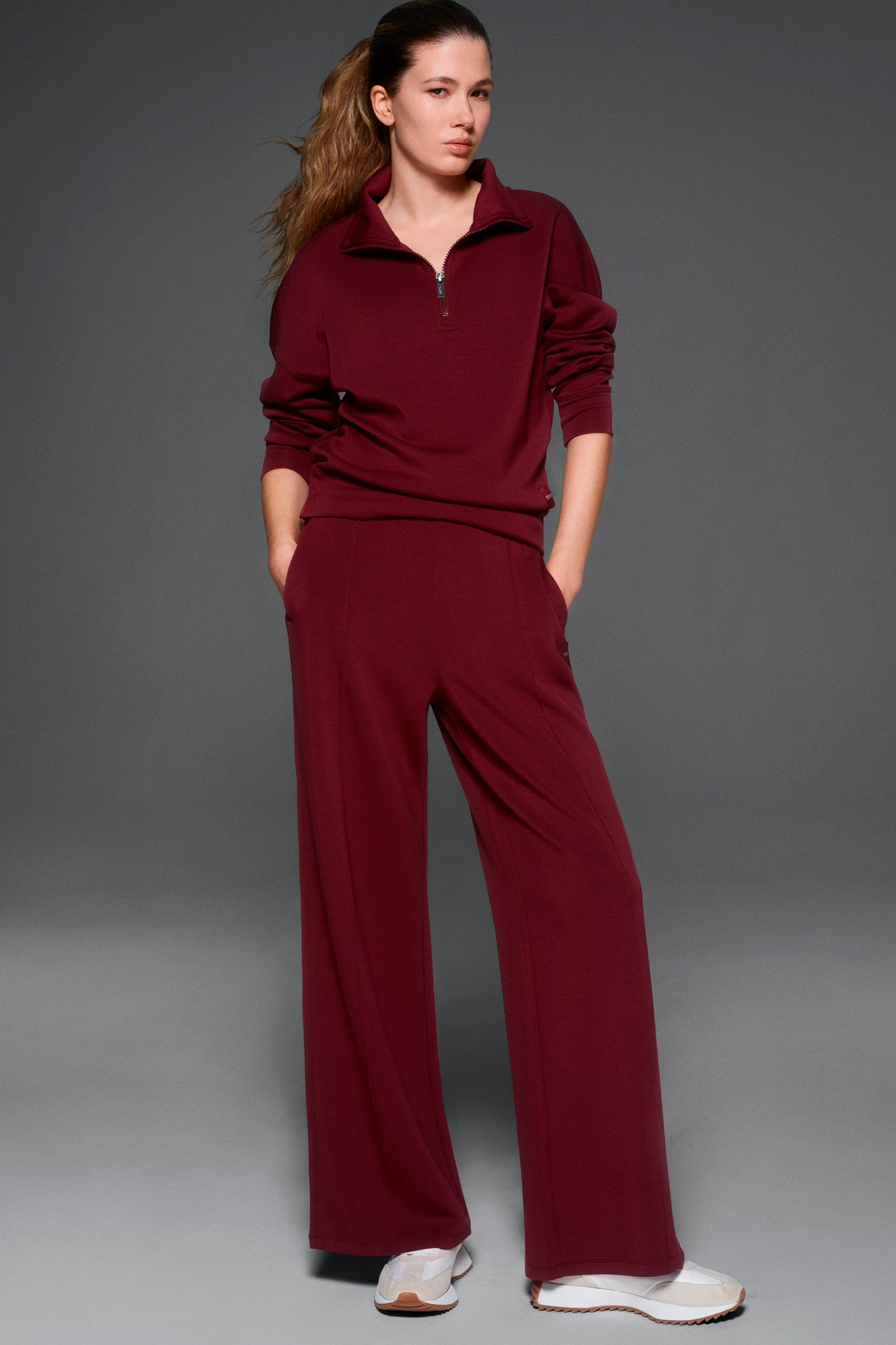 MOCK NECK HALF ZIP PULLOVER View 2 | DKNY Sport