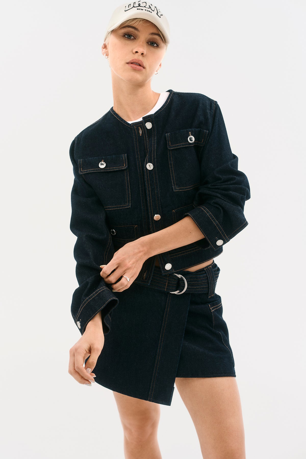 MIXED MEDIA DENIM JACKET VIEW 2