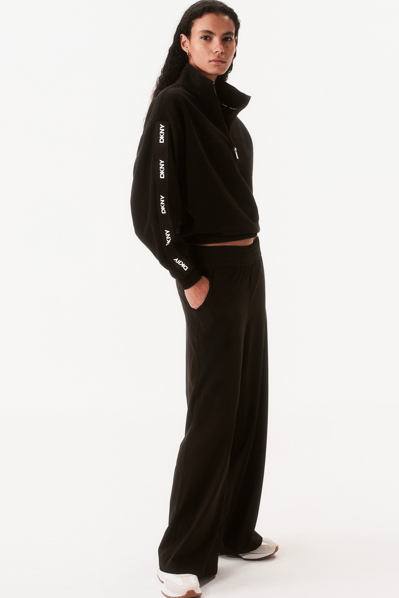Logo Quarter Zip Sweatshirt | Pullover | DKNY
