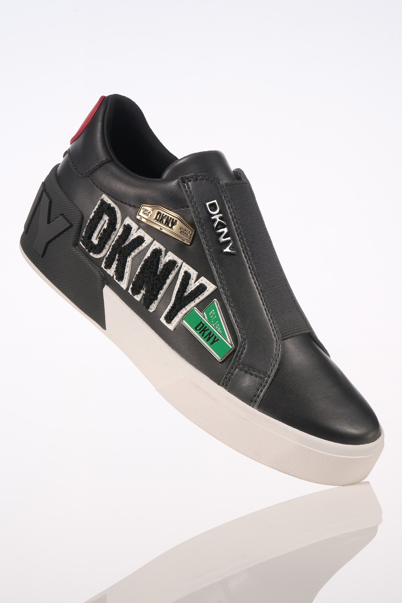 Black MINDI CITY SIGNS SLIP ON SNEAKER, VIEW 2 | Sneakers