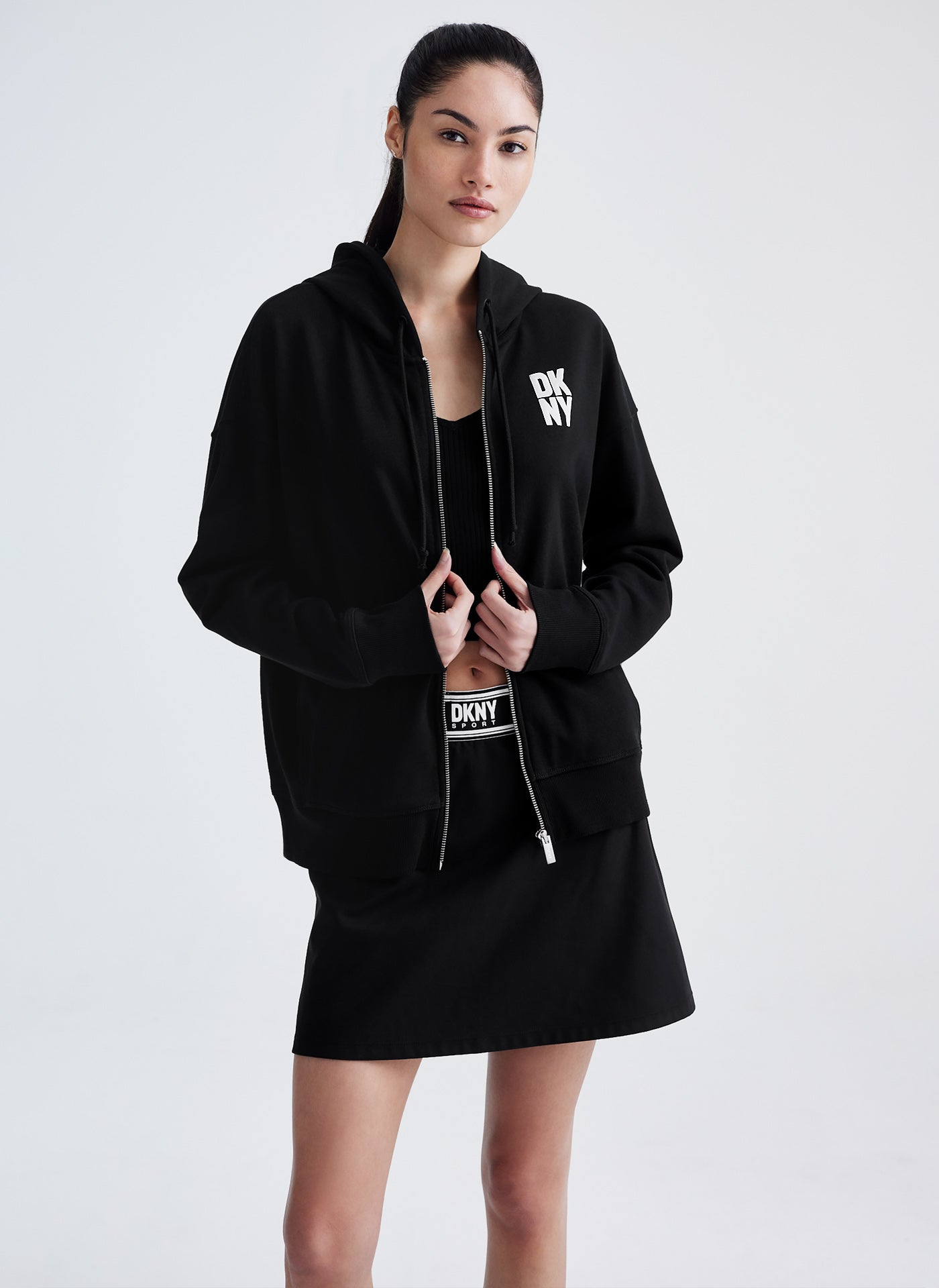PUFF LOGO FULL ZIP HOODIE WITH POCKETS