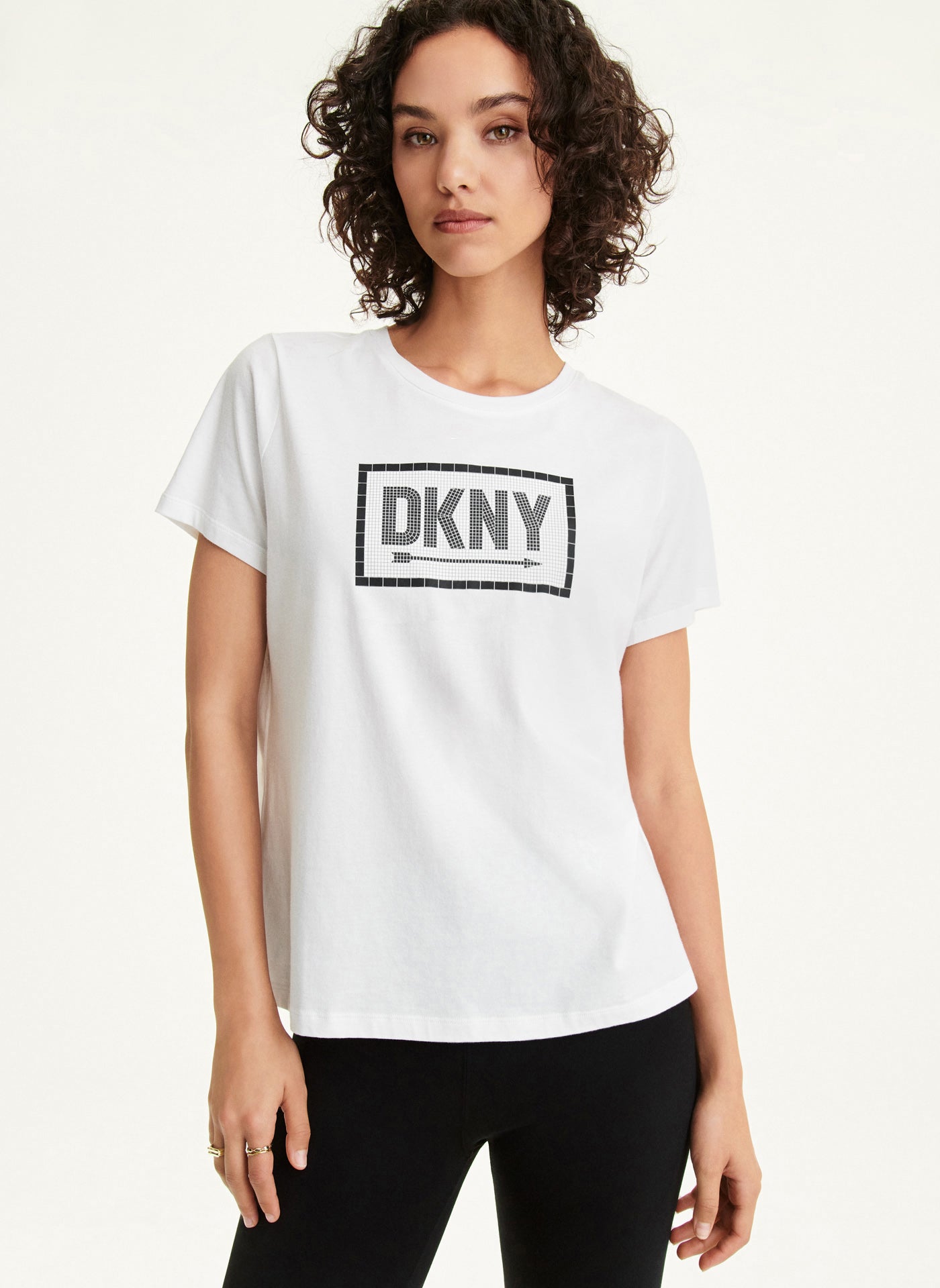 DKNY SUBWAY TILE GRAPHIC TEE,White