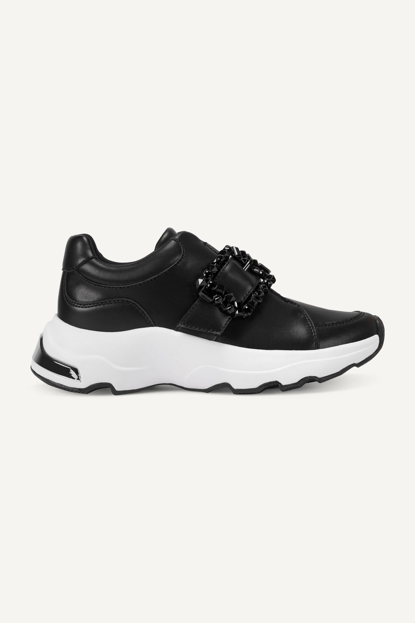 Black JENDAYA BUCKLE SNEAKER, VIEW 1 | Sneakers