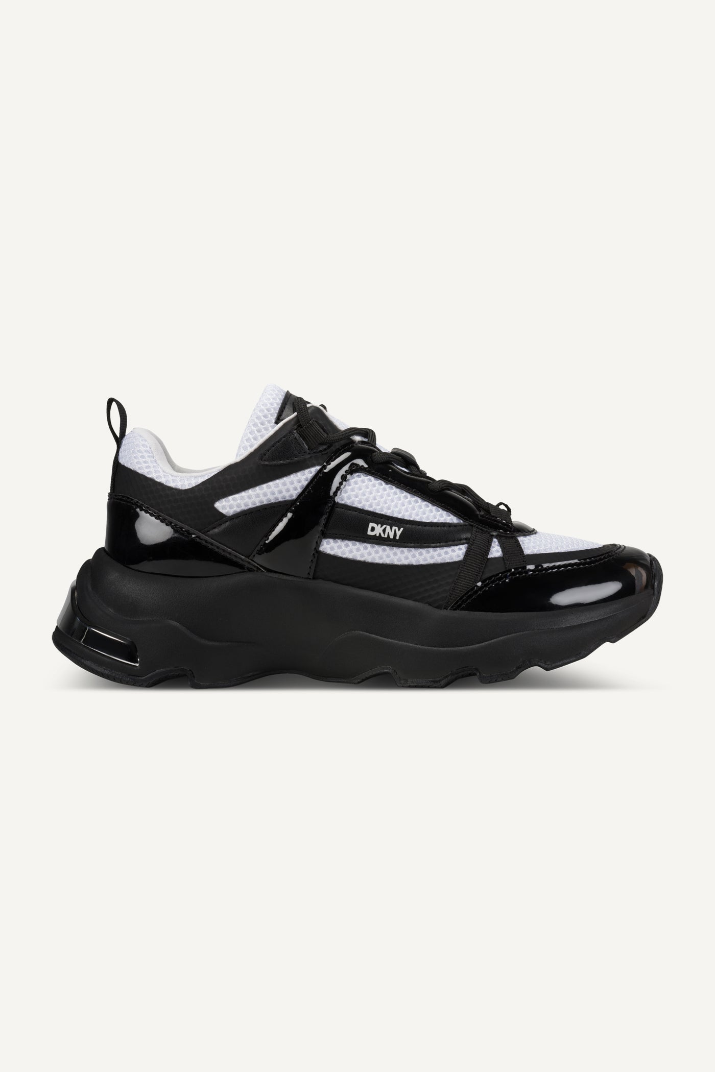 WHITE/BLACK JUNA LACE-UP SNEAKERS, VIEW 1 | Shoes