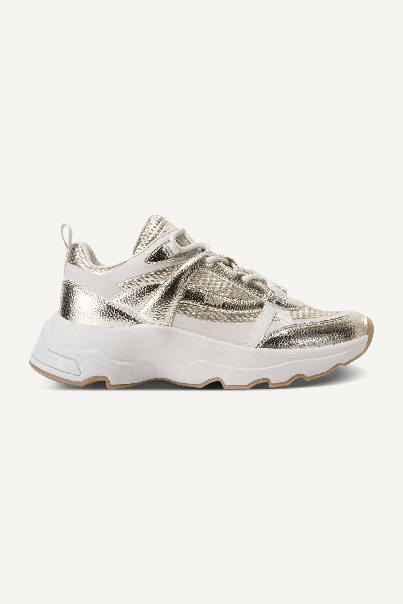 WHITE GOLD JUNA LACE UP SNEAKERS, VIEW 2 | Sneakers
