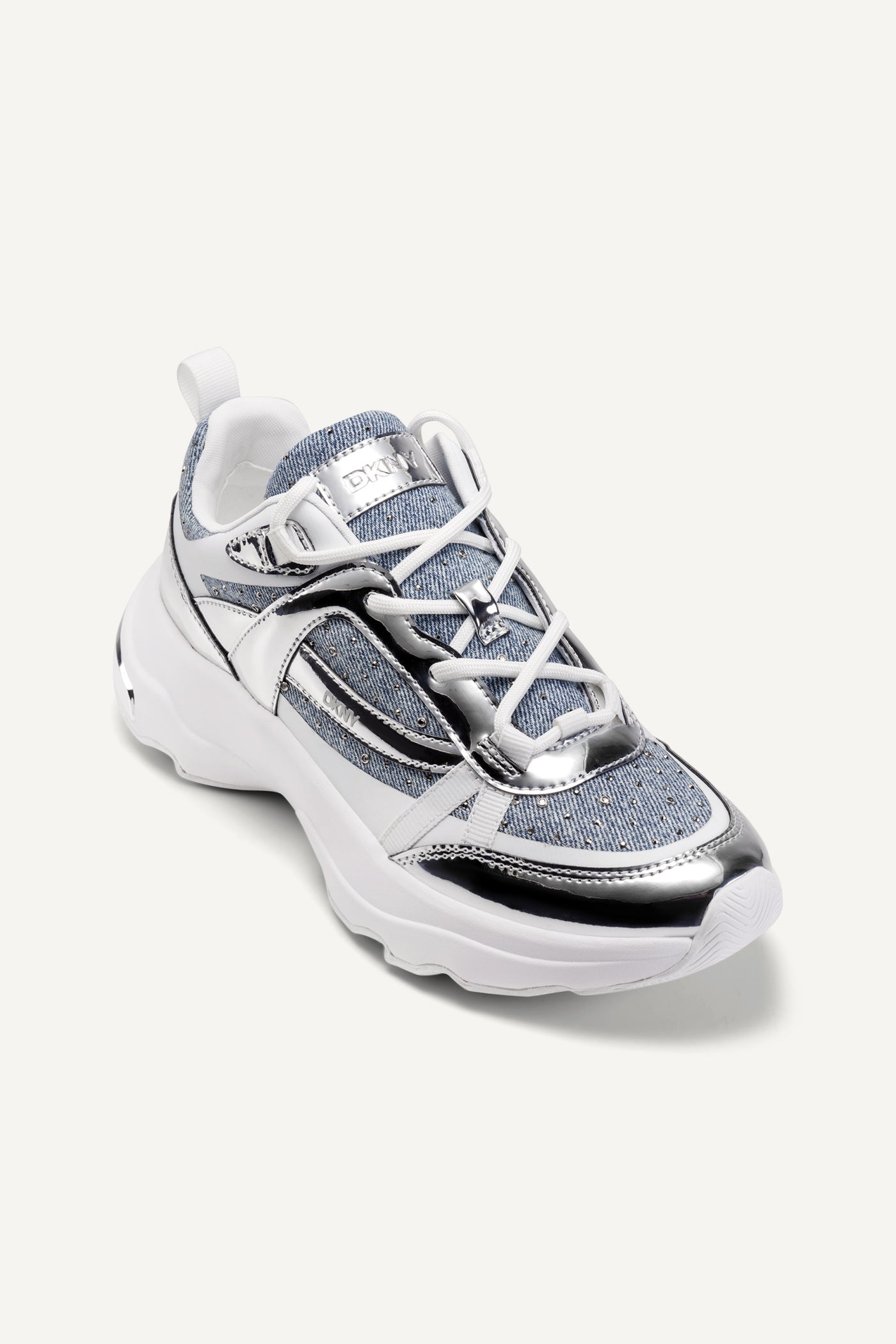 LIGHT BLUE JUNA LACE UP SNEAKERS, VIEW 2 | Shoes