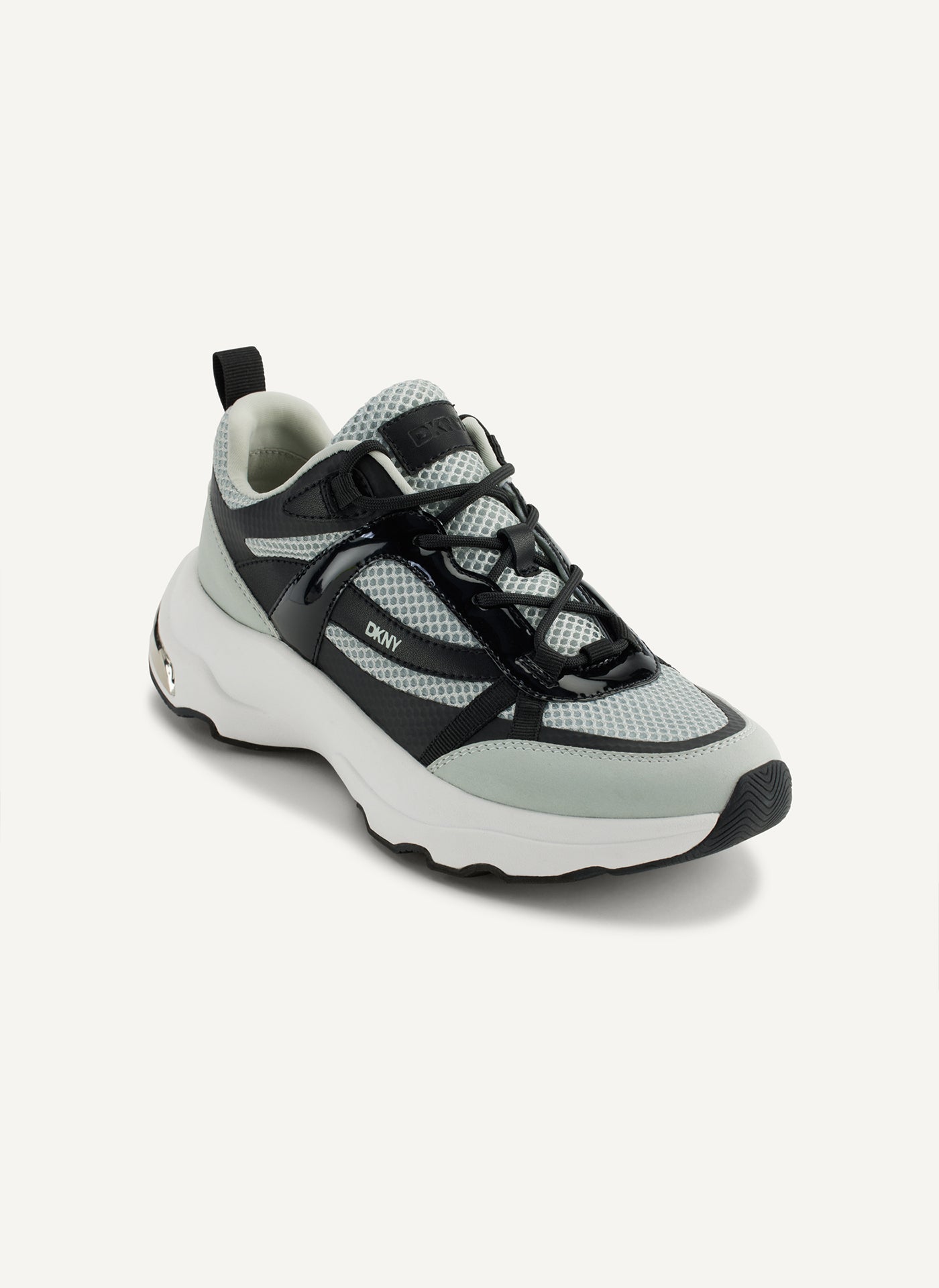 Grey JUNA LACE UP SNEAKER, VIEW 2 | All Products