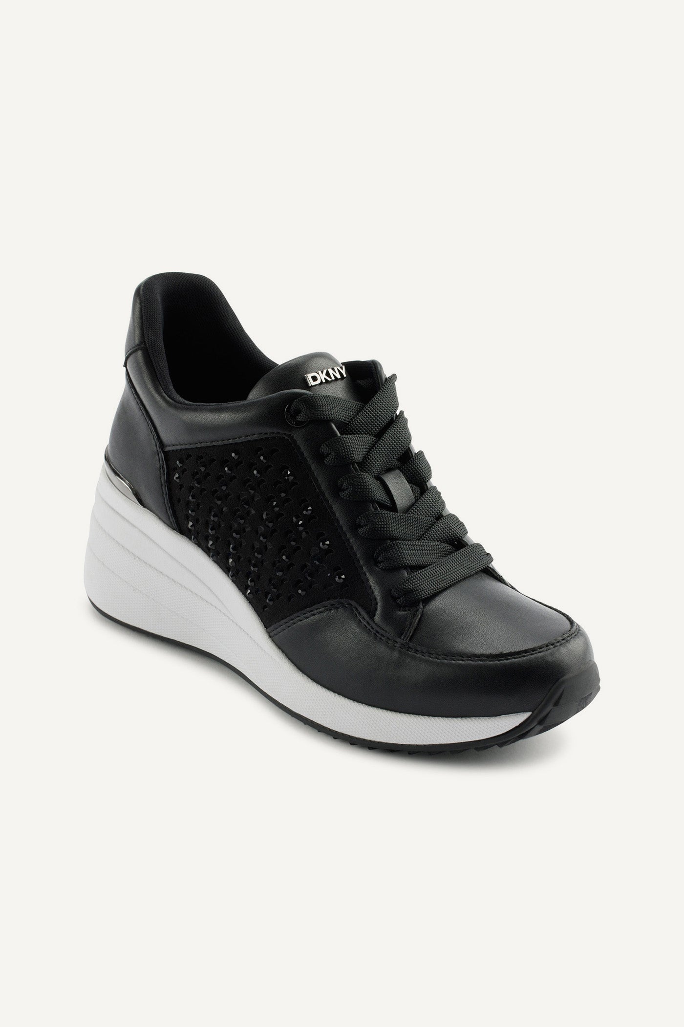 BLACK/BLACK KALINDA WEDGE SNEAKER, VIEW 2 | $65 AND UNDER SHOES