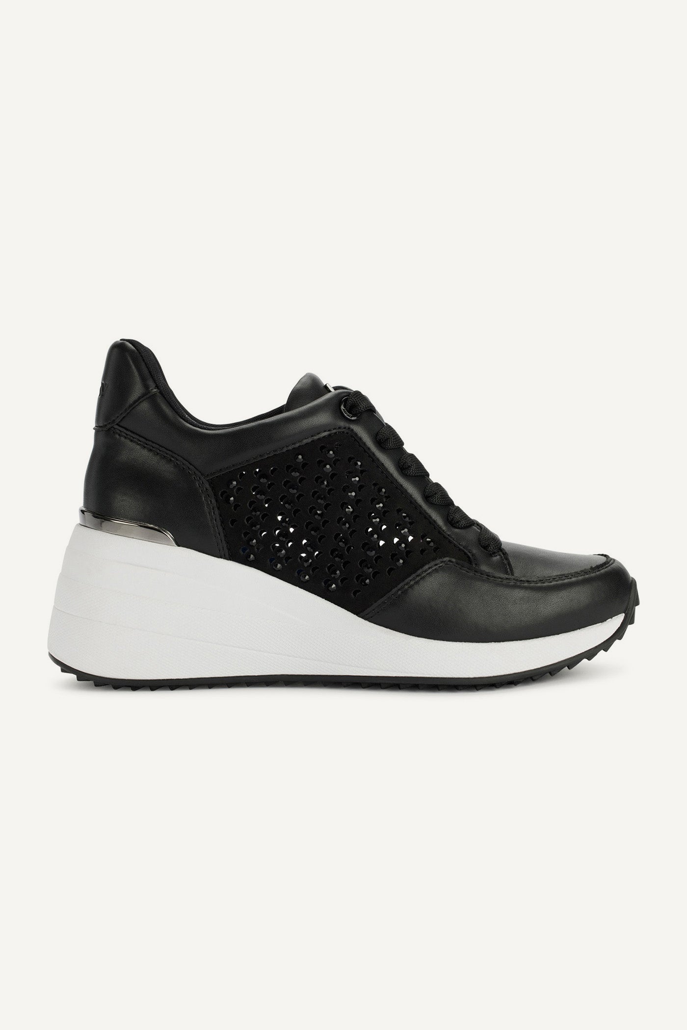 BLACK/BLACK KALINDA WEDGE SNEAKER, VIEW 1 | $65 AND UNDER SHOES