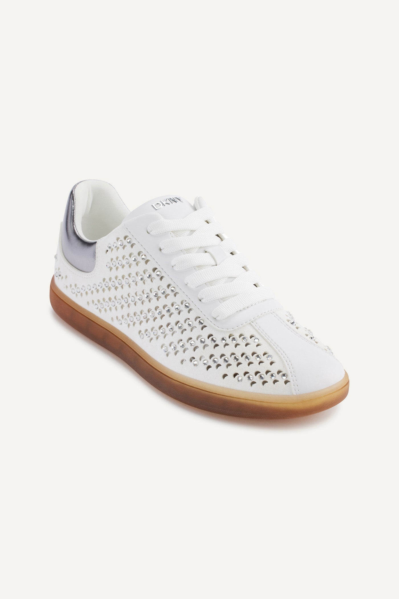 WHITE/NICKEL SCENIC LACE UP SNEAKER, VIEW 2 | Summer Essentials