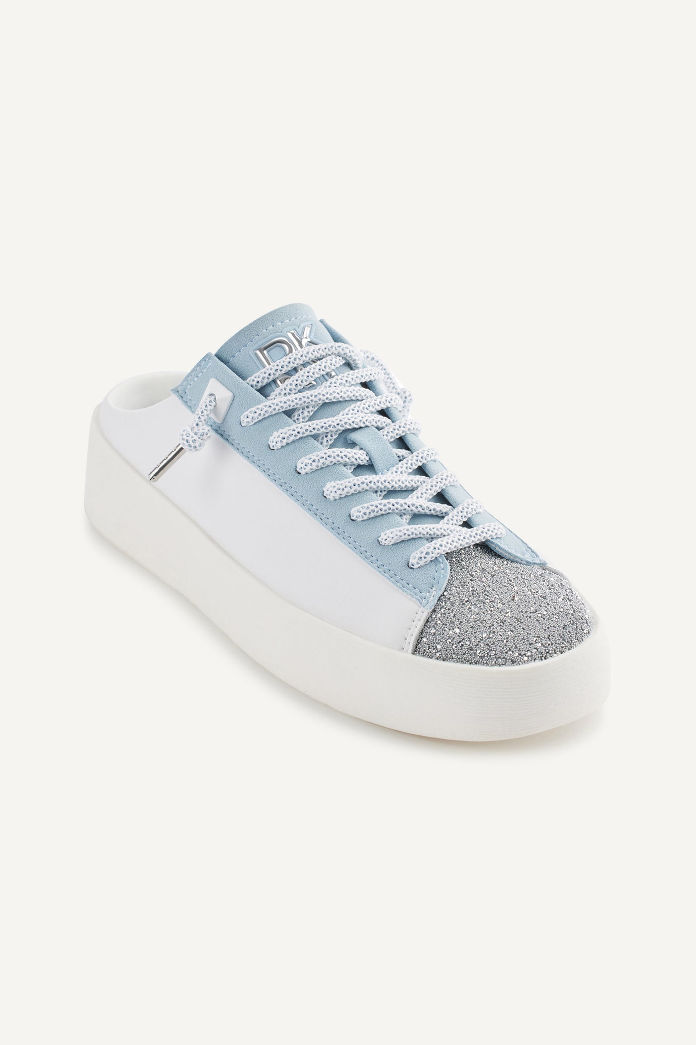 WHITE/ CELESTE BLUE GARREN SNEAKER MULE, VIEW 2 | Summer Essentials