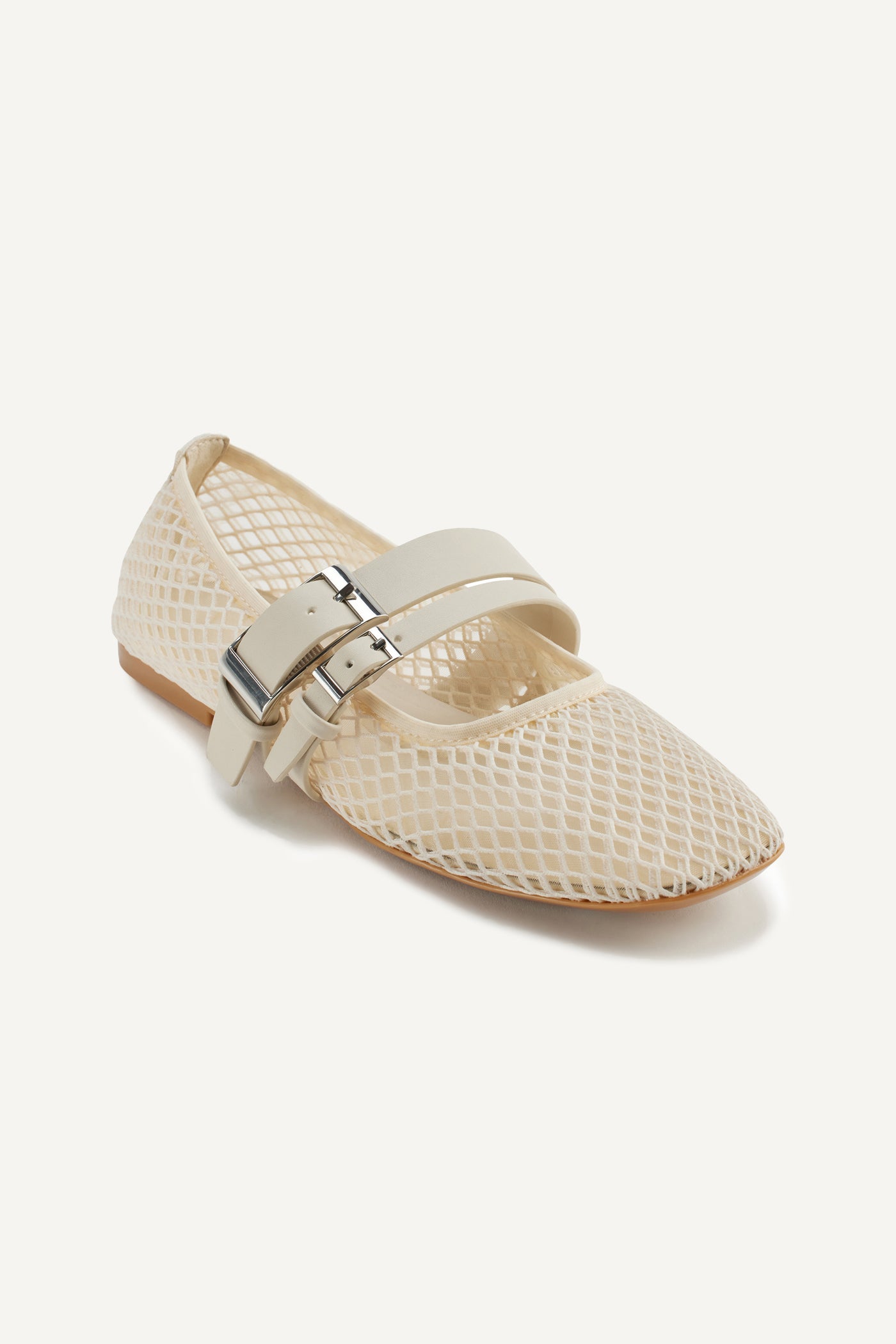 KHAKI DADE MESH BALLET FLAT, VIEW 2 | 9-5 Edit