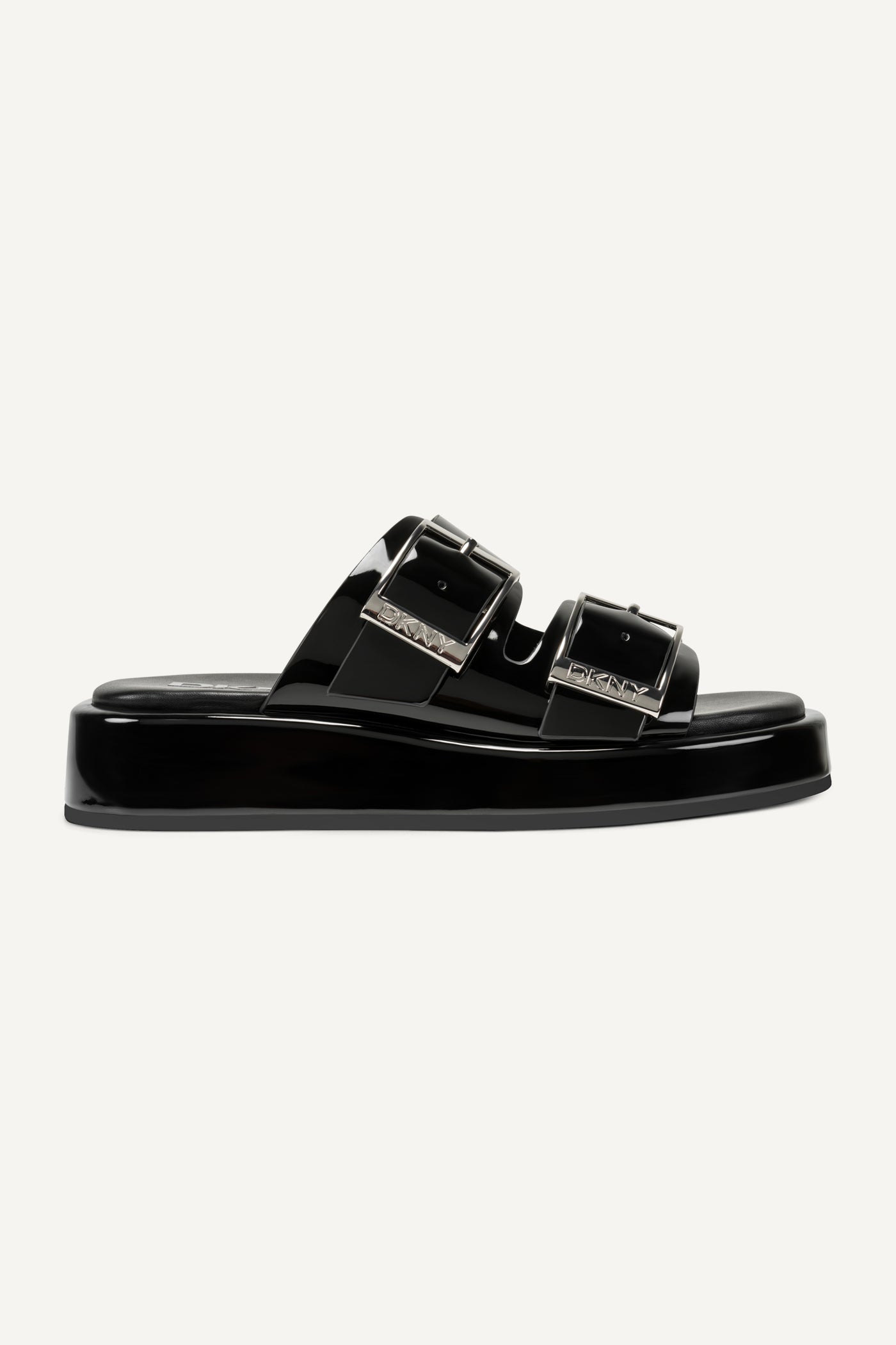 Black LEOCADIA PLATFORM SLIDE, VIEW 1 | Sandals
