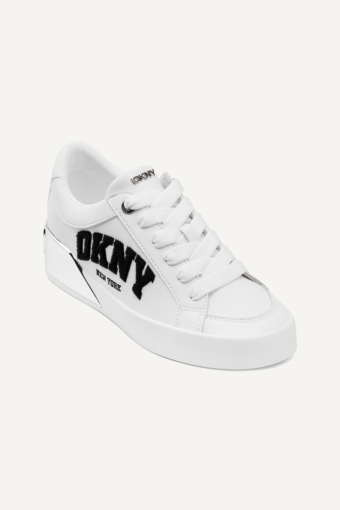 White MABEN VARSITY LACE UP SNEAKER, VIEW 2 | 9-5 Edit