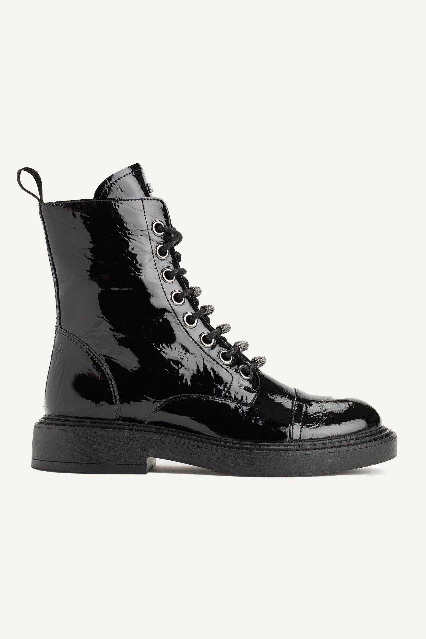 Black MALAYA LACE UP BOOT, VIEW 1 | Not Clearance or Preorder