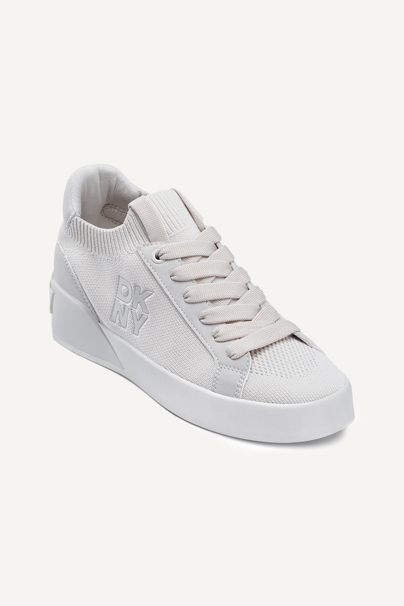 Soft White MALLORY LACE UP SNEAKER, VIEW 2 | 9-5 Edit