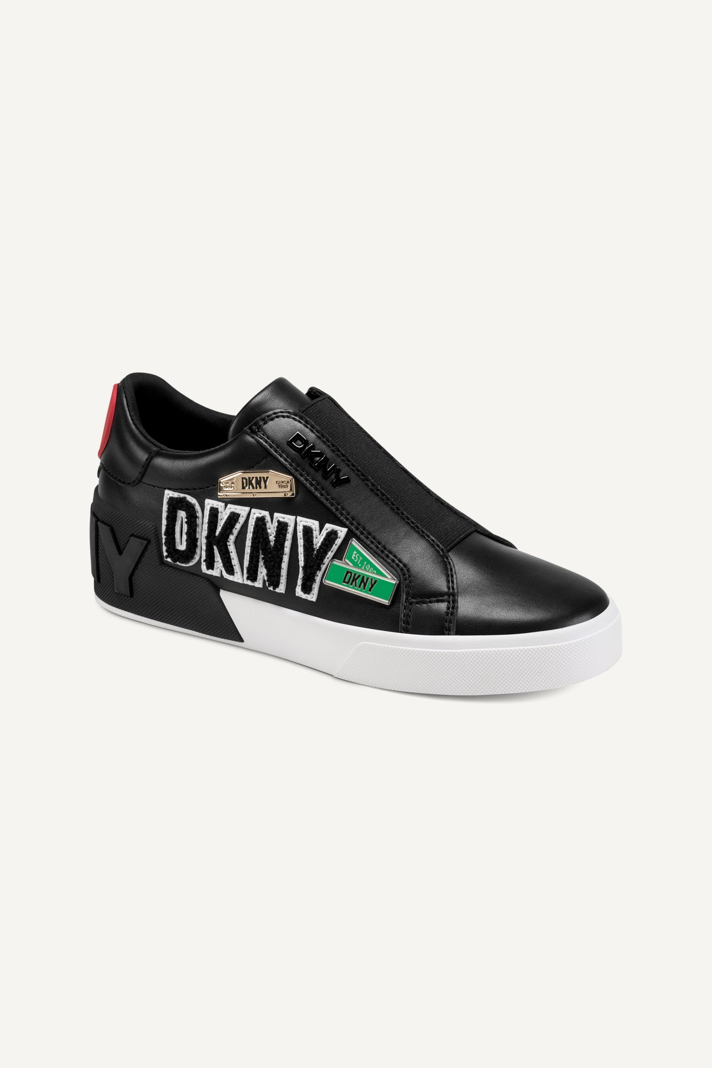 Black MINDI CITY SIGNS SLIP ON SNEAKER, VIEW 2 | Sneakers