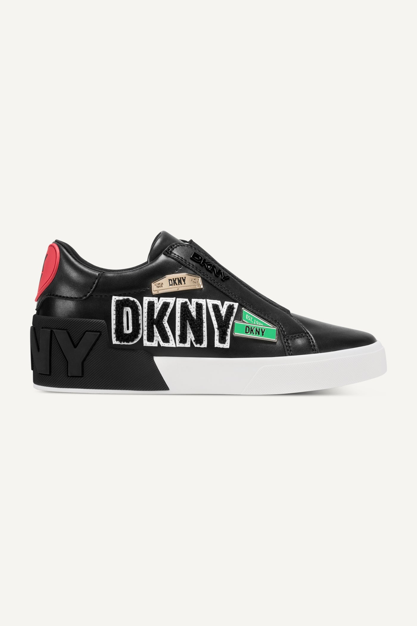 Black MINDI CITY SIGNS SLIP ON SNEAKER, VIEW 1 | Sneakers