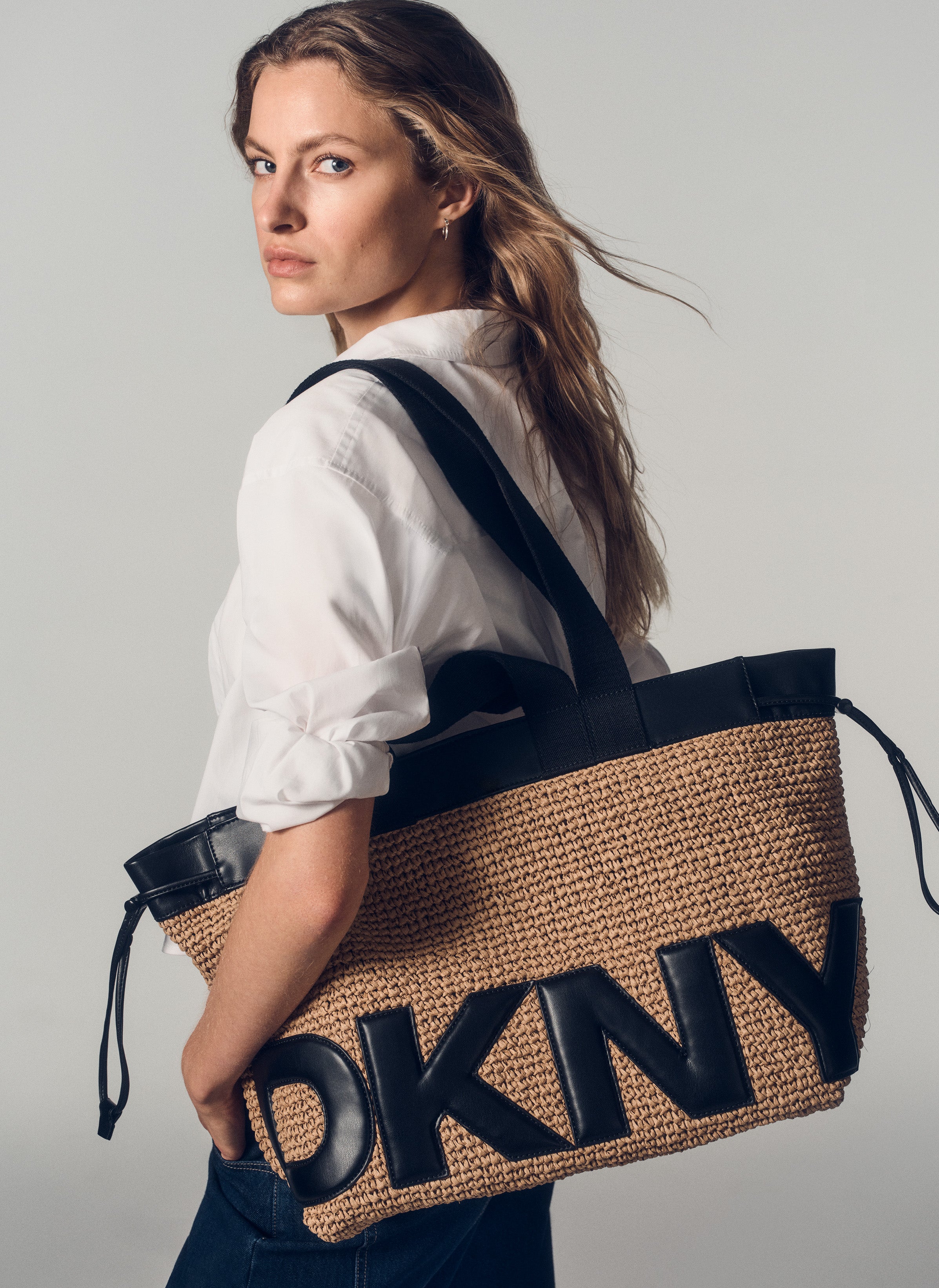 DKNY　ブラックオーガンジーワンピ DKNY Jeans Square Neck Tiered Cotton Maxi Dress | Nordstromrack