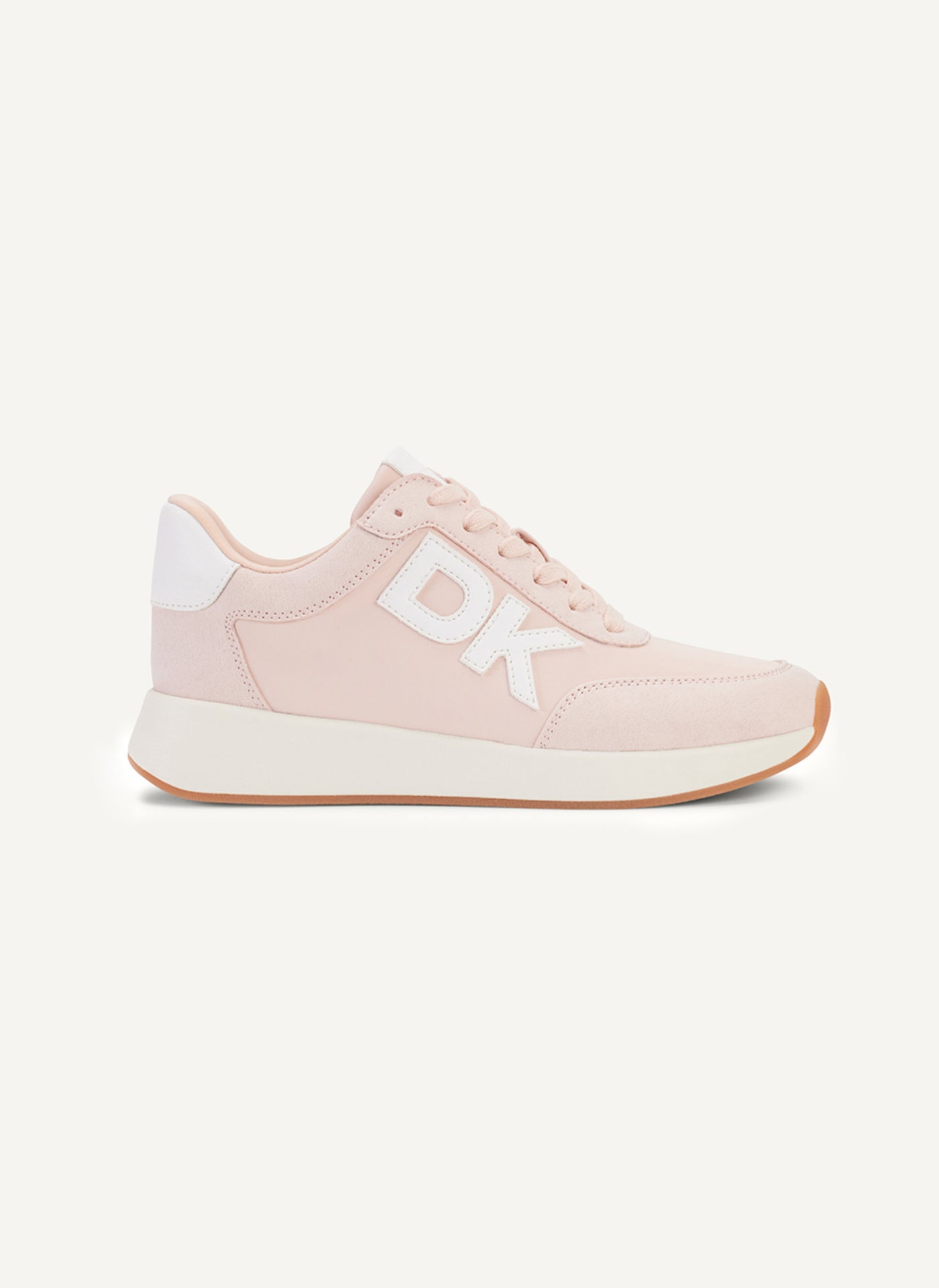 DKNY OAKS LOGO LACE UP SNEAKER,Pink