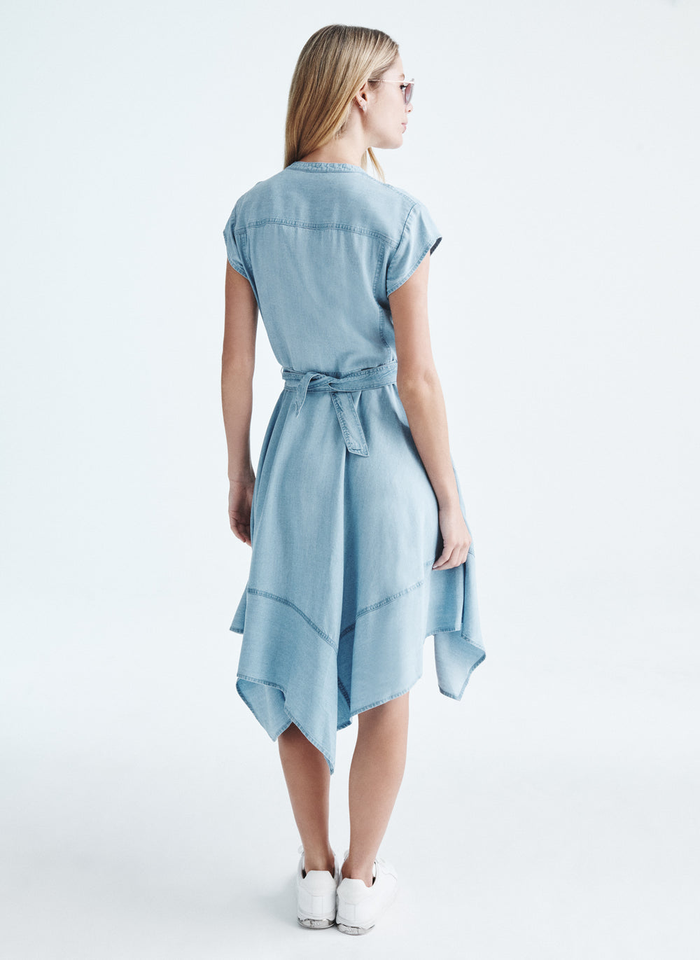 TENCEL ASYMMETRIC MIDI DRESS