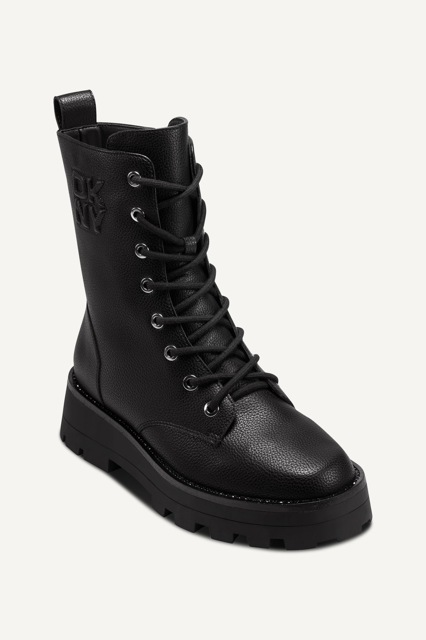 Black SEJAL LACE UP BOOTIE, VIEW 2 | BOOTIES