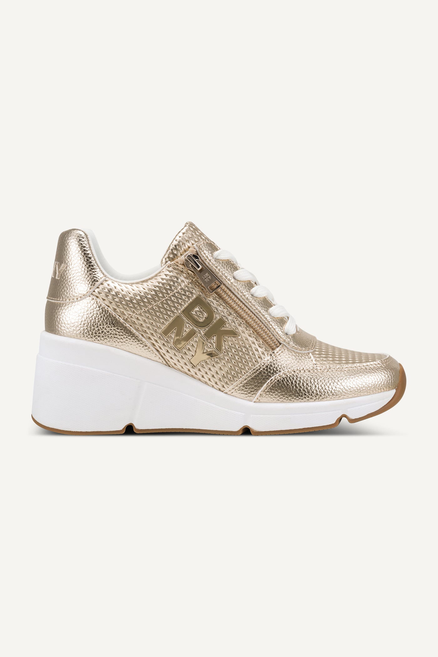 WHITE GOLD SORVINO WEDGE SNEAKER, VIEW 1 | Sneakers
