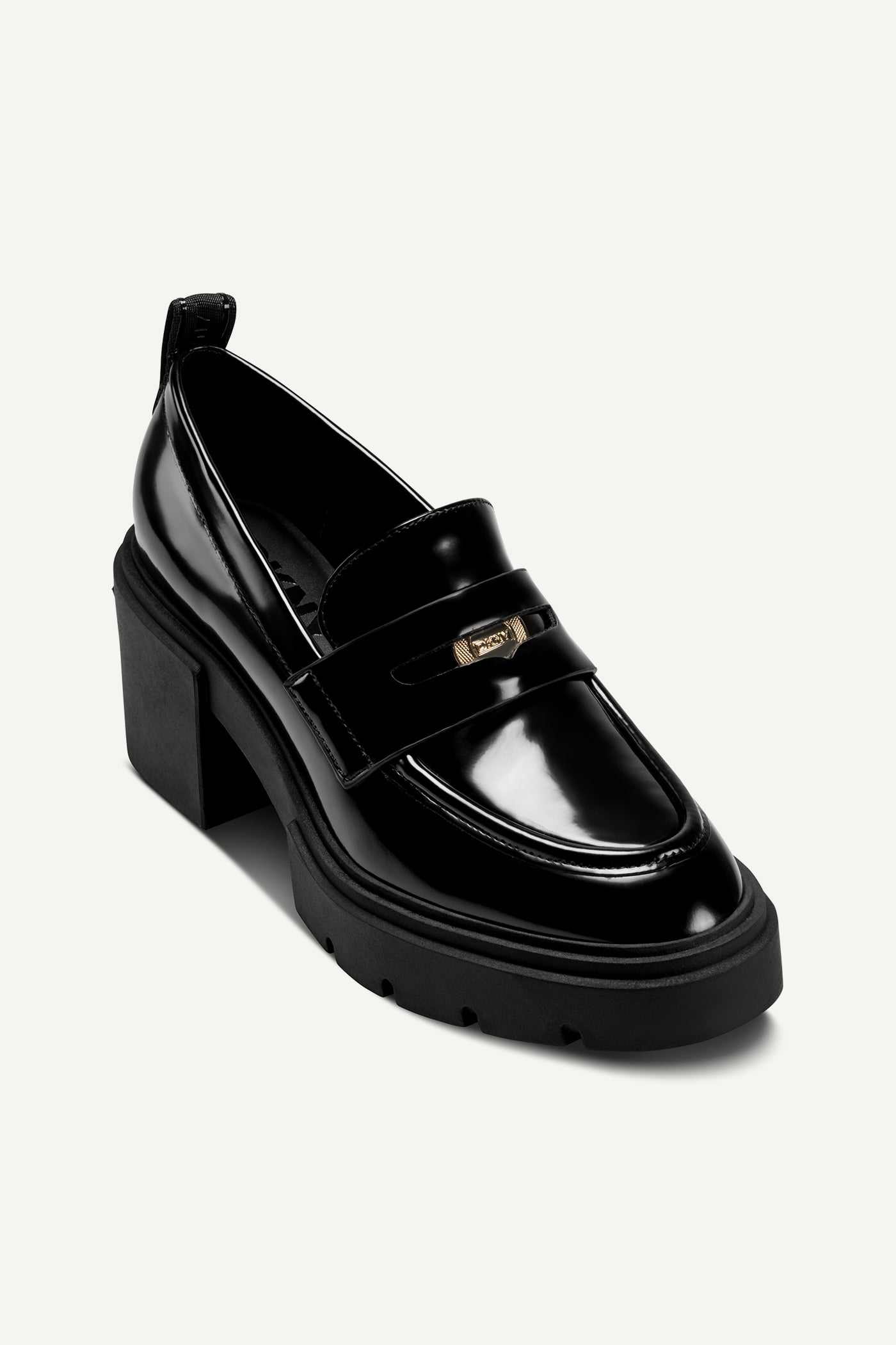 Black TOVELLA HEELED LOAFER, VIEW 2 | New Arrivals