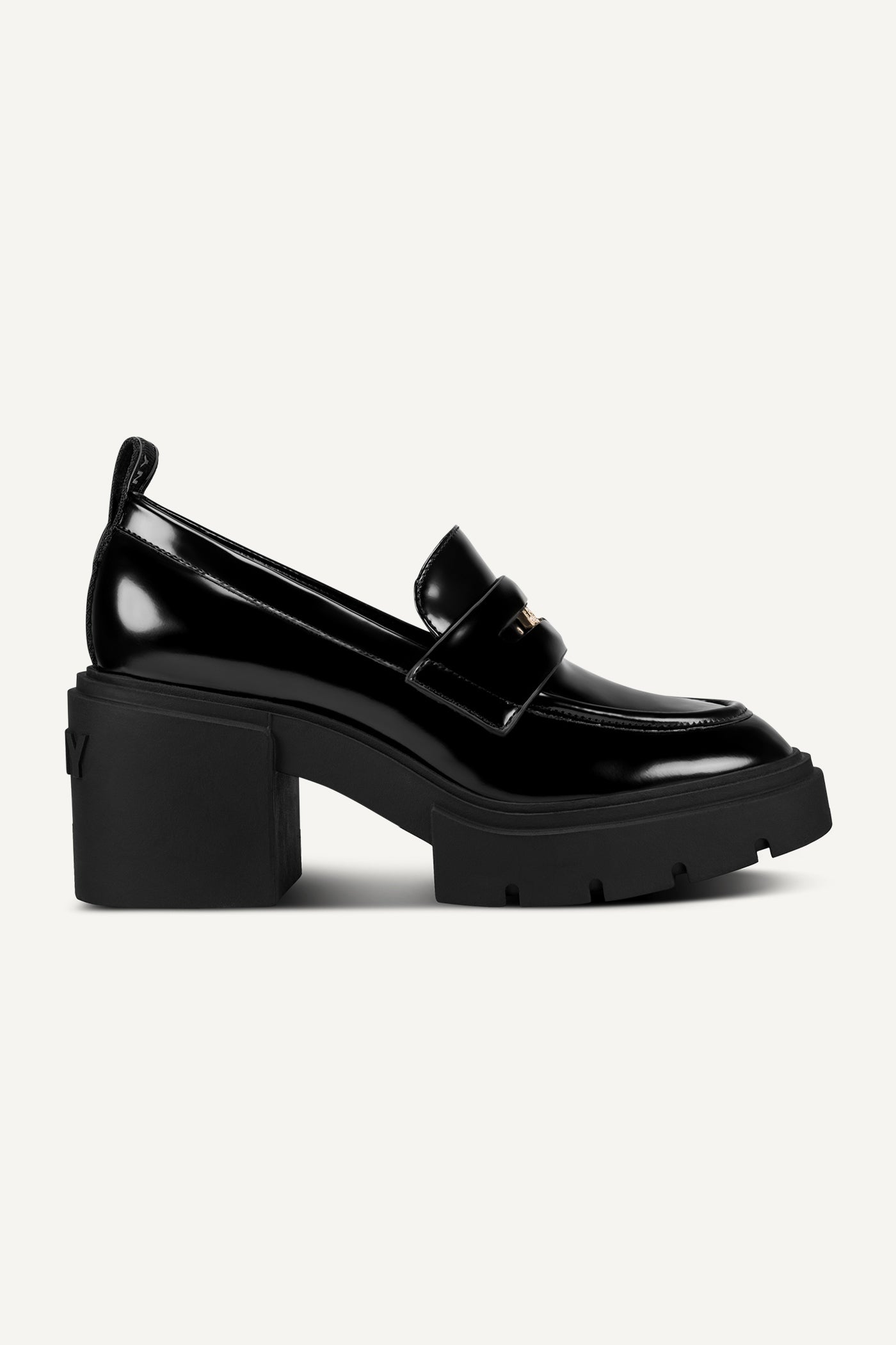 Black TOVELLA HEELED LOAFER, VIEW 1 | New Arrivals