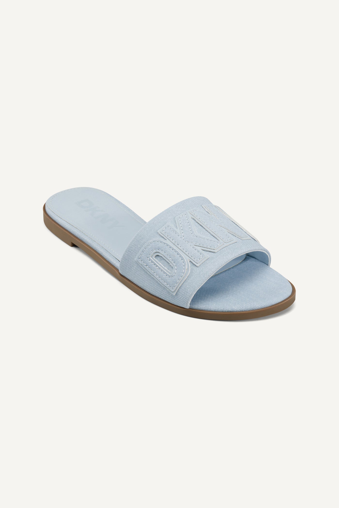 CELESTE BLUE WILLOW FLAT SLIDE, VIEW 2 | Summer Essentials