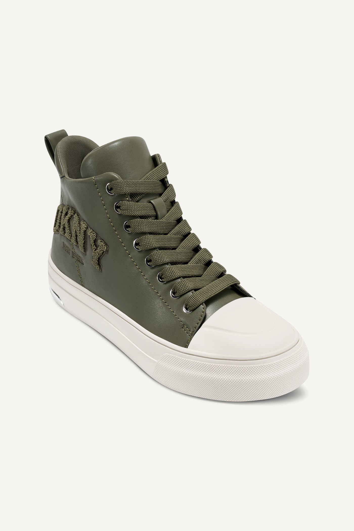 Green YASER LACE UP MID SNEAKER, VIEW 2 | New Arrivals