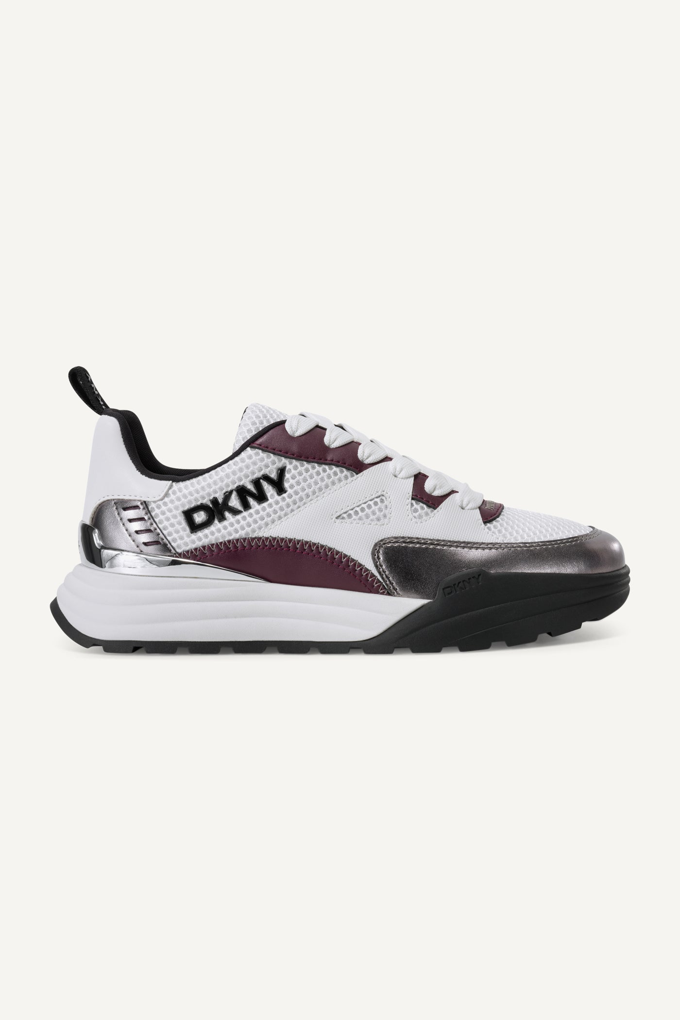 WHITE/NICKEL ZANIRA LACE-UP SNEAKER, VIEW 1 | Sneakers