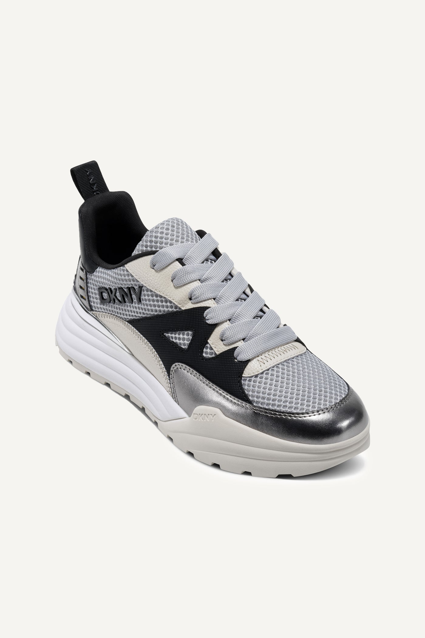 NICKEL/COCONUT ZANIRA LACE UP SNEAKER, VIEW 2 | Sneakers
