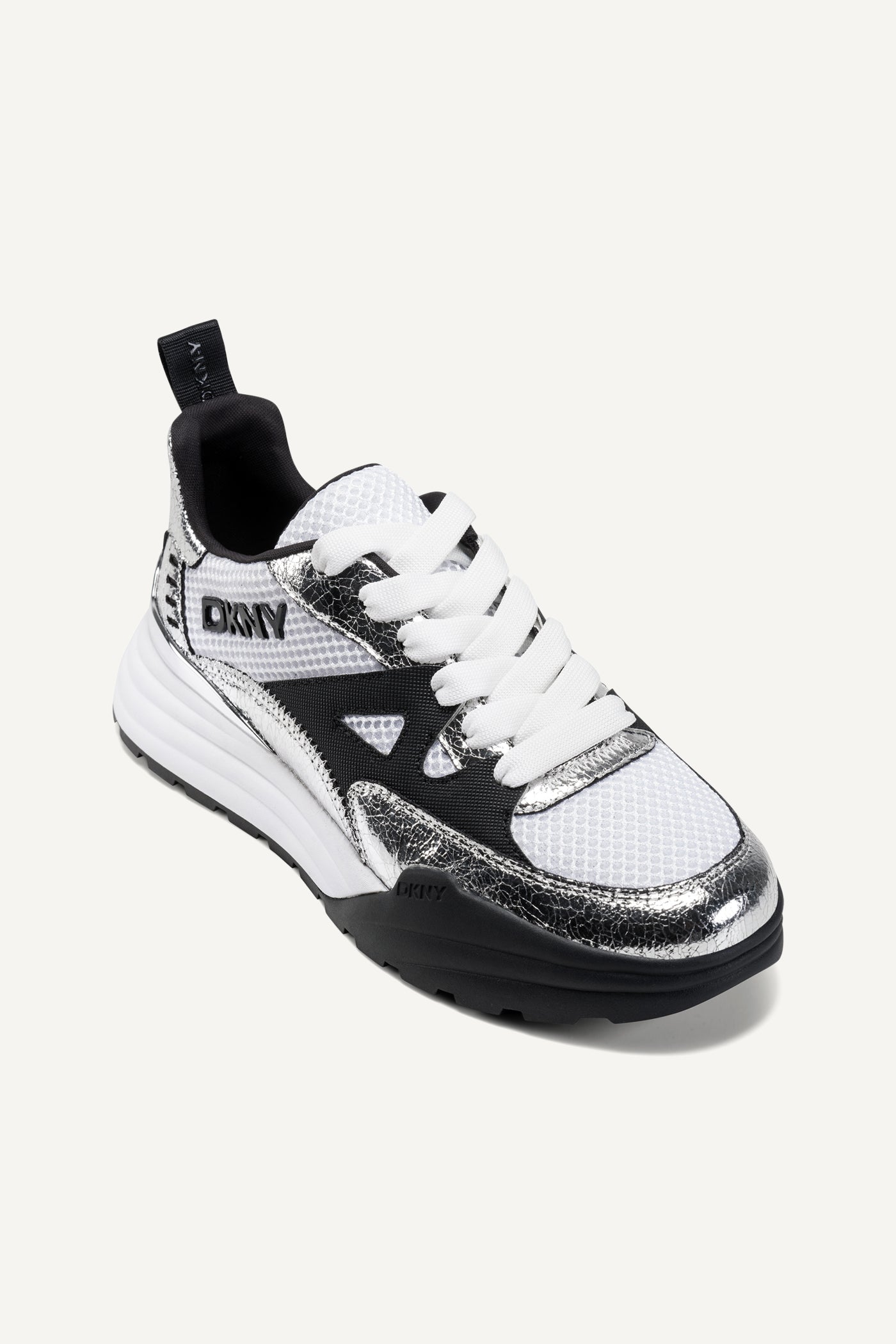 NICKEL/BLACK ZANIRA LACE UP SNEAKER 60MM, VIEW 2 | Sneakers